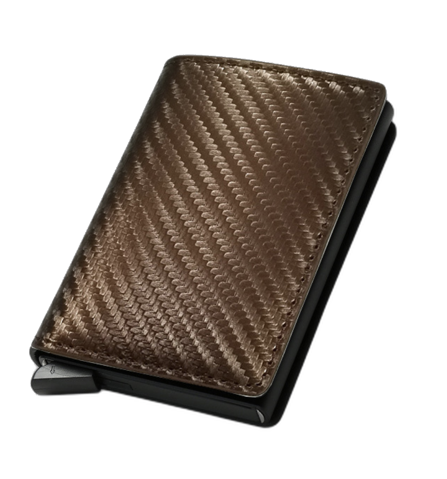 Carbon Fiber Bronze RFID Wallet